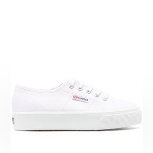 Superga 2730 cotu lace-up platform sneaker white
